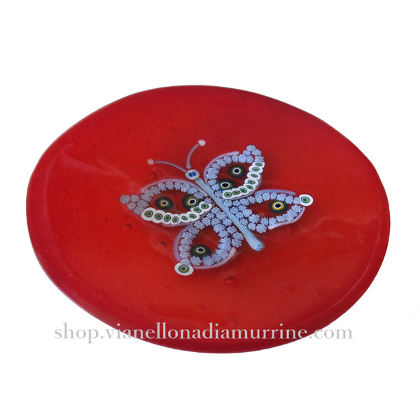 Murano glass small plate "Butterfly"