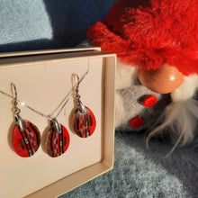 Red glass jewellery