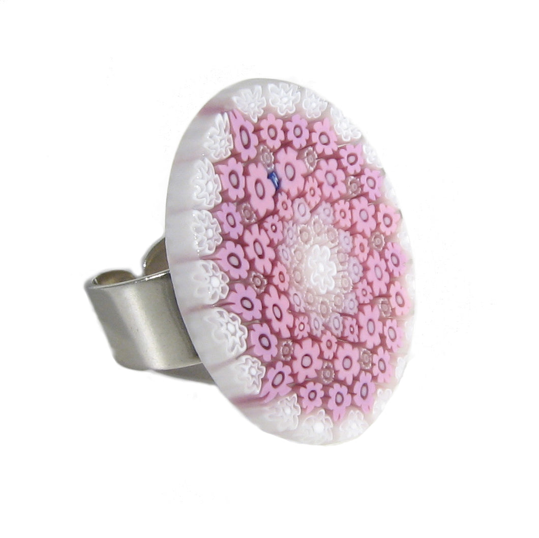 Millefiori Murano glass ring