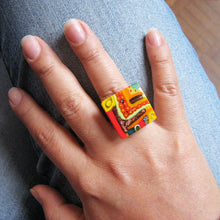 anillo vidrio de murano