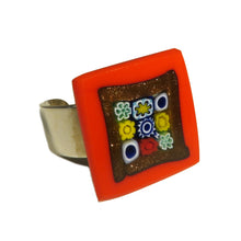 Anillo hecho a mano vidrio de Murano