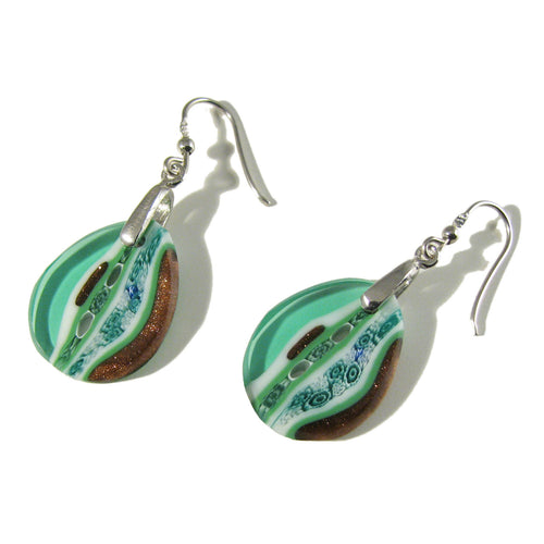 aretes vidrio de murano