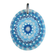 Murano glass pendant aquamarine