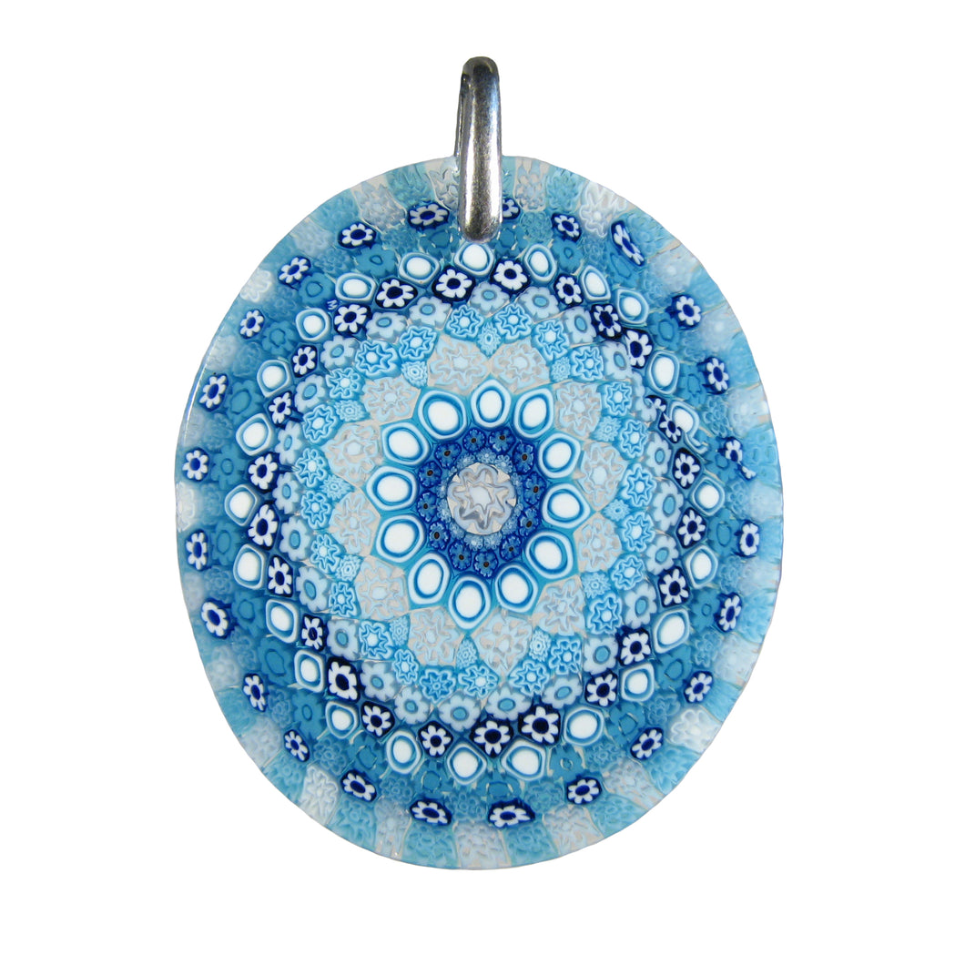 Murano glass pendant aquamarine