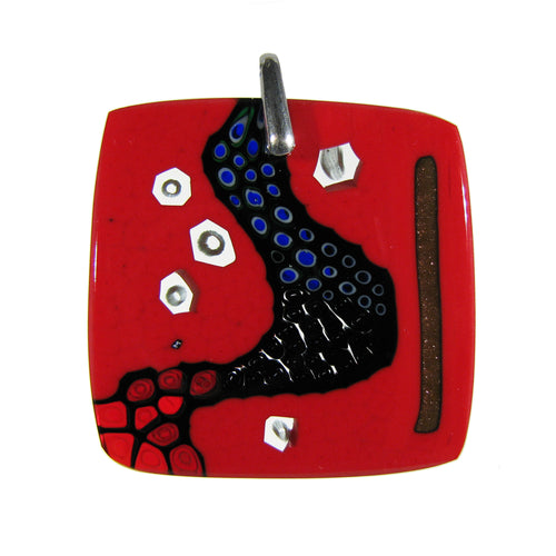red glass pendant