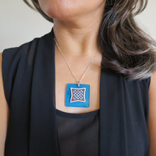 aquamarine glass pendant