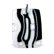 Murrina "Classica" Murano glass rectangular pendant
