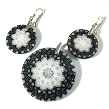 glass necklace and earrings set