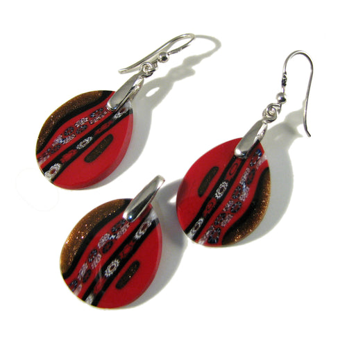 murano glass jewellery set