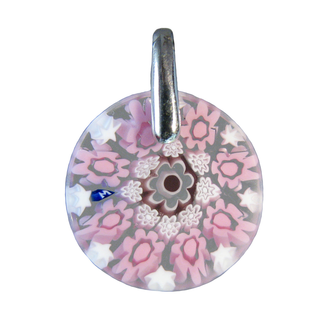 MURRINA MILLEFIORI CON BORDO E CATENINA ARGENTO 925 MURRINA MILLEFIORI CON BORDO E CATENINA ARGENTO 925