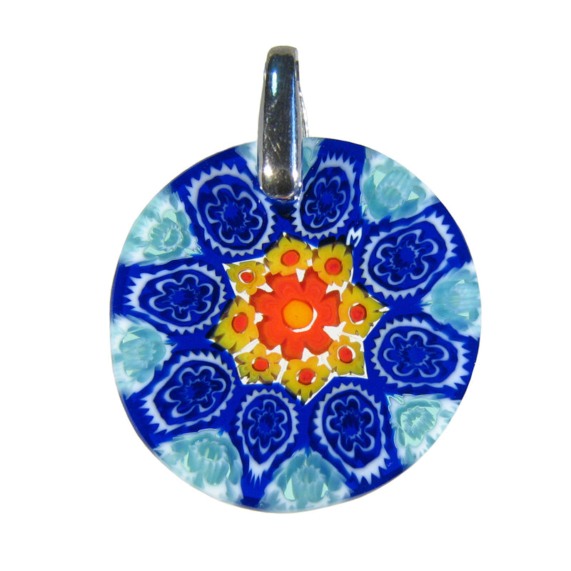Glass Of Venice Murano Glass Millefiori Pendant - Large Round, Handmade In Italy - View #2
