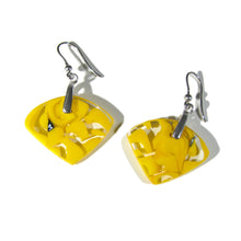 yellow glass earrings