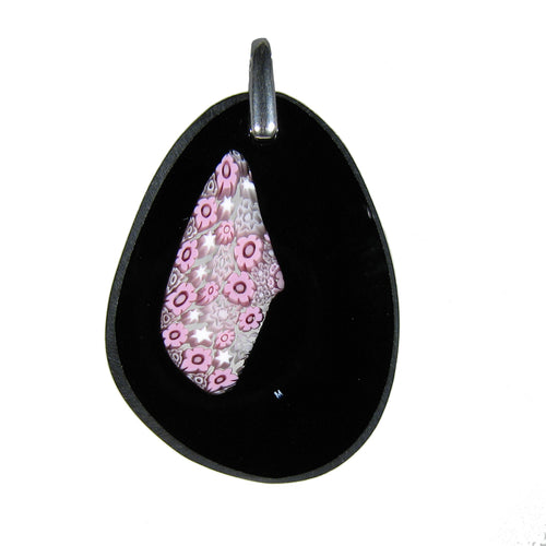 Murrina Nera Pink Classica Drop-shaped Murano glass pendant